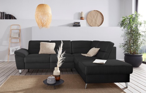 SIT&MORE, sit&more Ecksofa, sit&more Ecksofa »Sorano L-Form«, wahlweise mit Bettfunktion und Bettkasten