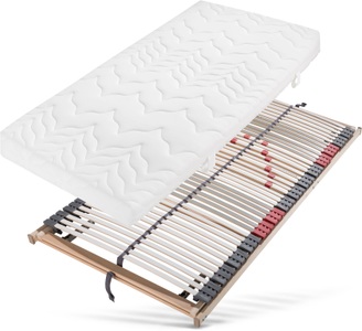 BeCo, Beco Komfortschaummatratze + Lattenrost »»Xtra Class M & Ultraflex KF««, (Set, Set besteht aus 2 Teilen, Matratze und Lattenrost), Auch für höchste Belastungen geeignet, 
