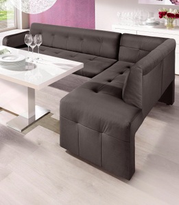exxpo - sofa fashion, exxpo - sofa fashion Eckbank »Barista«, Frei im Raum stellbar, exxpo - sofa fashion Eckbank »Barista, bequem und elegant, hohe Bodenfreiheit«, moderne Sitz- und Rückenverarbeitung, frei im Raum stellbar