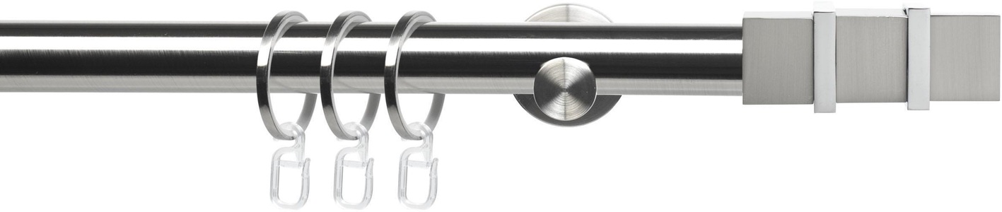 LIEDECO, Gardinenstange, »CELQUADE01SG1L«, Liedeco, Fixmaß, Liedeco Gardinenstange »CELQUADE01SG1L«, 1 läufig-läufig, Fixmass, 1-läufig im Fixmass Ø 25 mm