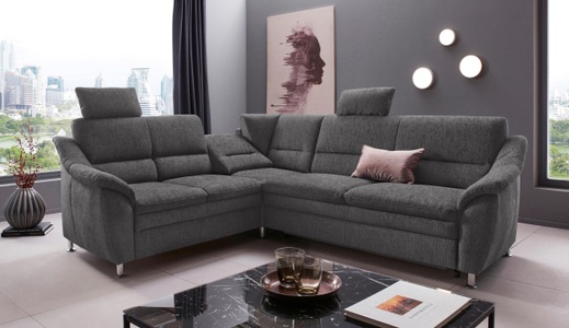 PLACES OF STYLE, Places of Style Ecksofa »Cardoso«, Federkern, wahlweise mit Bett, Schubkasten, teilweise Relaxfunktion, 
