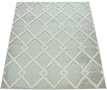 PACO HOME, Paco Home Teppich »Eupen 473«, rechteckig, 22 mm Höhe, Hoch-Tief-Struktur, Rauten Motiv, In- und Outdoor geeignet, ideal im Wohnzimmer & Schlafzimmer, Paco Home Teppich »Eupen 473«, rechteckig, 22 mm Höhe, Hoch-Tief-Struktur, Rauten Motiv, In- und Outdoor geeignet