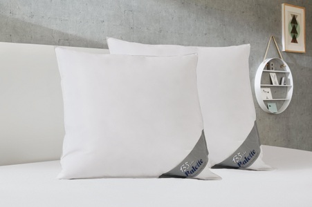 Balette, Doppelpackung Federnkopfkissen/-pfulmen, Balette, Balette Federkopfkissen »Doppelpack Kissen«, Füllung: weisse neue Entenfederchen, Bezug: 100% Baumwolle, (Set, 2 St.)