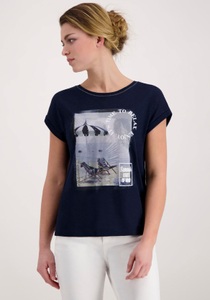 Monari, Monari T-Shirt »Shirt Liegestuhl«, mit 3D Buchstaben, 