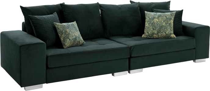 INOSIGN, INOSIGN Big-Sofa »Vale«, mit Steppung im Sitzbereich, Federkern und Zierkissen, INOSIGN Big-Sofa »Vale«, mit Steppung im Sitzbereich, Federkern und Zierkissen
