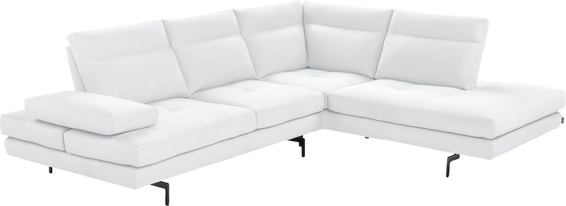 CALIA ITALIA, CALIA ITALIA Ecksofa »Toby Wing«, Sitztiefenverstellung, Eckelement mit Funktion, Füsse in Schwarz matt, CALIA ITALIA Ecksofa »Toby Wing, L-Form, Designsofa mit sensationellem Sitzkomfort«, Sitztiefenverstellung, funktionale Ecke, Füsse in schwarz matt