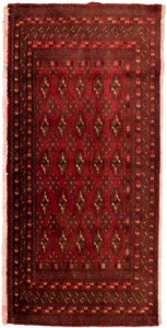 MorgenLand, morgenland Wollteppich »Turkaman Teppich handgeknüpft rot«, rechteckig, 8 mm Höhe, morgenland Wollteppich »Turkaman Teppich handgeknüpft rot«, rechteckig, 8 mm Höhe