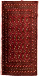 MorgenLand, morgenland Wollteppich »Turkaman Teppich handgeknüpft rot«, rechteckig, 8 mm Höhe, morgenland Wollteppich »Turkaman Teppich handgeknüpft rot«, rechteckig, 8 mm Höhe