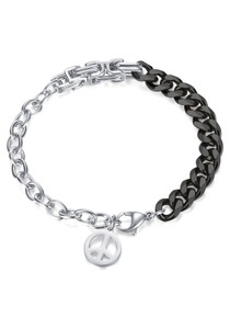 FIRETTI, Firetti Edelstahlarmband »Schmuck Geschenk, Peace, Frieden«, Firetti Edelstahlarmband »Schmuck Geschenk, Peace, Frieden«