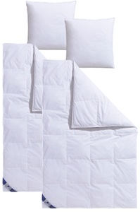 Traumecht, Traumecht Federbettdecke + Kopfkissen »Traumecht«, (Spar-Set), mit 8 cm hohen Innen- & Aussenstege, Traumecht Federbettdecke + Kopfkissen »Traumecht«, (Spar-Set), mit 8 cm hohen Innen- & Aussenstege