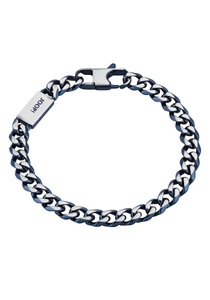 JOOP!, Panzer-Armband in Silber/Blau, Joop! Edelstahlarmband »2028380«