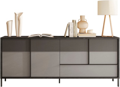 INOSIGN Sideboard »Everest Breite 206 cm, Kommode mit 4 Türen u. 1 Schubkasten«, Anrichte, Soft/Self Closing, Korpus 22 mm
