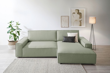 HOME AFFAIRE, Home affaire Ecksofa »NEU: SHERWOOD XXL 284, Big-Sofa L-Form, tiefe Sitzfläche 95 cm, Cord«, Recamiere rechts/links, als Schlafsofa stellbar, Cord u. Leinenoptik, Home affaire Ecksofa »NEU: SHERWOOD XXL 284, Big-Sofa L-Form, tiefe Sitzfläche 95 cm, Cord« Recamiere rechts/links, als Schlafsofa stellbar, Cord u. Leinenoptik