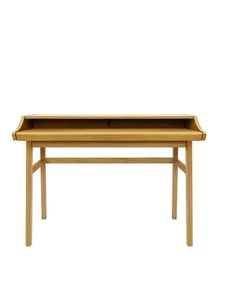 Woodman Schreibtisch »Carteret«, edles Holzfurnier aus Eiche, Gestell Massivholz, Breite 115 cm
