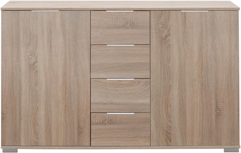 Wimex, Wimex Kombikommode »Easy«, Livetastic Kommode 130/83/41 cm , Easy Plus A , Eichefarben , Metall , 2 Fächer , 130x83x41 cm , Dekorfolie,Nachbildung , Beimöbel erhältlich , 001787037527