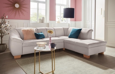 SIT&MORE, sit&more Ecksofa, sit&more Ecksofa »Santo L-Form«, mit Federkern, wahlweise mit Bettfunktion und Stauraum