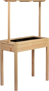 DOBAR, dobar Hochbeet »Florenz«, dobar Hochbeet »Florenz«, mit erhöhter Ablage, FSC®-Kiefernholz, transparent imprägniert