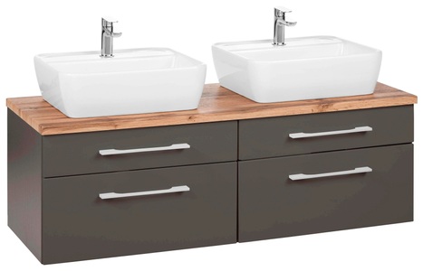 HELD MÖBEL, HELD MÖBEL Waschbeckenunterschrank »Davos«, welltime Waschbeckenunterschrank »Davos«, Badmöbel, Waschtisch inkl. Waschbecken, Breite 120 cm