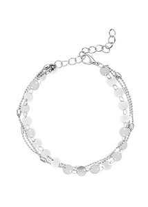 Lascana, LASCANA Fusskette, mit kleinen Plättchen, LASCANA Fusskette, mit kleinen Plättchen, Fusskettchen-Armband, Fussketten Set
