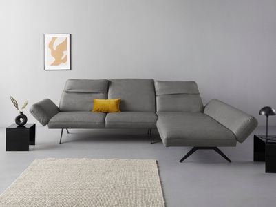 PLACES OF STYLE, Places of Style Ecksofa »Caiden«, mit Arm- und Rückenfunktion, grosse Ausführung, 