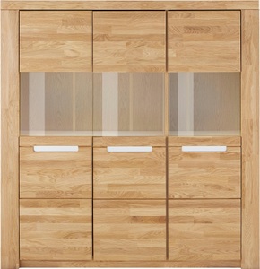Woltra, Woltra Highboard »Kolding«, Breite 140 cm mit 3 Glastüren, 