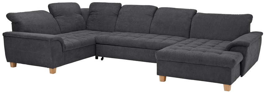 HOME AFFAIRE, Home affaire Wohnlandschaft »Lyla«, wahlweise mit Rückenfunktion und zusätzlich mit Bett + Bettkasten, Home affaire Wohnlandschaft »Lyla U-Form«, wahlweise mit Rückenfunktion und zusätzlich mit Bett + Bettkasten