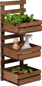 DOBAR, dobar Wandregal, dobar Wandregal, flexibles 3-stufiges Wandregal, Braun