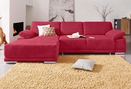 SIT&MORE, sit&more Ecksofa, sit&more Ecksofa »Coria L-Form«, mit XL-Recamiere, wahlweise mit Bettfunktion