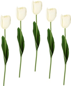 IGEA, I.GE.A. Kunstblume »Real Touch Tulpen«, (5 St.), 5er Set künstliche Tulpenknospen, Kunstblumen, Stielblume, I.GE.A. Kunstblume »Real Touch Tulpen«, 5er Set künstliche Tulpenknospen, Kunstblumen, Stielblume
