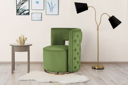 Kayoom Sessel »Beverly 125«, rund, glamourös, gesteppt