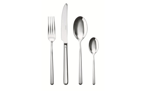 Sambonet, Sambonet Besteck-Set Linear 24-teilig, sambonet Besteck-Set »Linear Inox«, (24 tlg.)