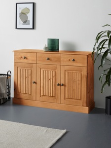 Home affaire Sideboard »Liotta«, mit 2 Schubkasten u. 2 verstellbare Einlegeböden, massives Kiefernholz