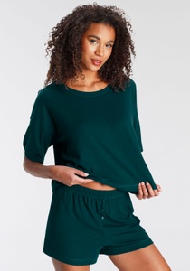 Lascana, LASCANA Shorty, (Set, 2 tlg.), aus schönem Ripp-Material, LASCANA Shorty, (Set, 2 tlg.), aus schönem Ripp-Material