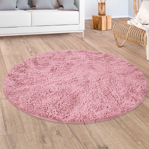 Paco Home Hochflor-Teppich »Silky 591«, rund, Uni Farben, besonders weich und kuschelig