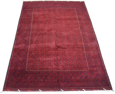 MorgenLand, morgenland Wollteppich »Afghan Teppich handgeknüpft rot«, rechteckig, 7 mm Höhe, 