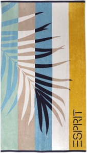 Esprit, Esprit Strandtuch Palm Beach, Esprit Strandtuch »Palm Beach«, (1 St.), Badetuch, gestreift & Palmenblatt Design