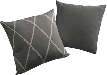 Adam elements, Adam Elements - ADAM - Kissenbezug Casket Valdelana 50 cm x 50 cm, Schwarz, Adam Dekokissen »Casket Valdelana«, mit Rautenmuster, Wendekissenhülle ohne Füllung, 1 Stück