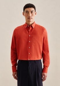 seidensticker Businesshemd »Regular«, Regular Langarm Button-Down-Kragen Uni