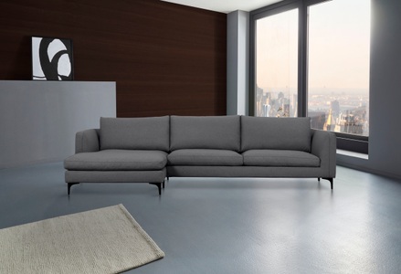 PLACES OF STYLE, Places of Style Ecksofa »Nixon«, auch in Samtvelours, inkl. Rückenkissen, 
