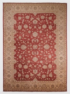 MorgenLand, morgenland Wollteppich »Ziegler Teppich handgeknüpft rot«, rechteckig, 7 mm Höhe, morgenland Wollteppich »Ziegler Teppich handgeknüpft rot«, rechteckig, 7 mm Höhe