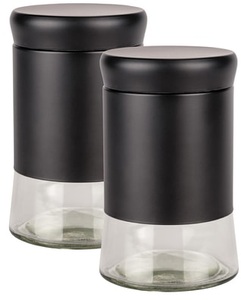 Wenko, WENKO Vorratsdose »Boga«, (Set, 3 tlg.), Glas kombiniert mit Edelstahl, WENKO Vorratsdose »Boga«, (Set, 2 tlg.), Glas kombiniert mit Edelstahl