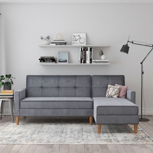 Dorel Home, Dorel Home Ecksofa »Lilly«, mit Bett-Funktion, Recamiere beidseitig montierbar, Sitzhöhe 43 cm, Dorel Home Ecksofa »Lilly, L-Form,« mit Bett-Funktion, Recamiere beidseitig montierbar, Sitzhöhe 43 cm
