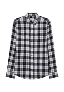 Seidensticker, Casual Hemd Regular Fit Langarm Karo Herren Dunkelblau XL, seidensticker Businesshemd »Schwarze Rose«, Regular Langarm Button-Down-Kragen Karo