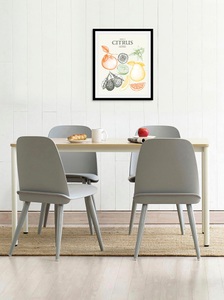 QUEENCE, queence Bild »Citrus«, (1 St.), gerahmt, queence Bild »Citrus«, Obst-Obst Bilder-Essen-Lebensmittel-Kunst-Schriftzug-Italien-Spanien, (1 St.), HD Premium Poster-Druck inkl. Holzrahmen