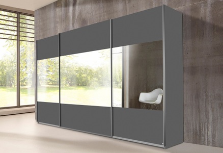 rauch ORANGE, rauch ORANGE Schwebetürenschrank »Quadra«, mit Spiegelelementen, rauch Schwebetürenschrank »Quadra«, mit Spiegelelementen