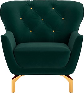 sit&more Sessel »Orient 3 V«, inkl. 1 Zierkissen mit Strass-Stein, goldfarbene Metallfüsse