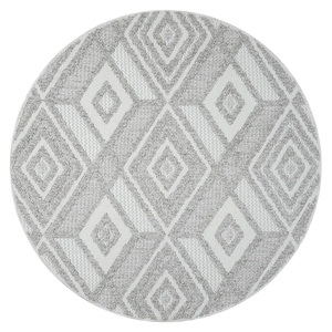 Carpet City Teppich »LINDO 8875«, rund, Kurzflor, Hochtief-Muster/ 3D-Effekt, Boho-Stil, Wohnzimmer