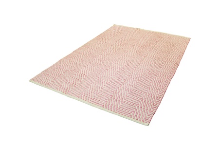 Kayoom, Kayoom – Wollteppich Carsten pink 002, Kayoom Teppich »Aperitif 410«, rechteckig, 7 mm Höhe, weiche Haptik,fusselarm, für Allergiker & Fussbodenheizung geeignet