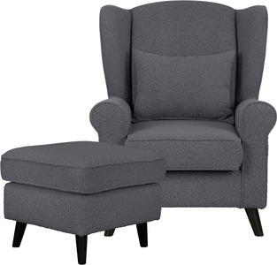 Home affaire Sessel »CHISTELLE«, Ohrensessel, auch in Bouclé, B/T/H: 81/87/99 cm