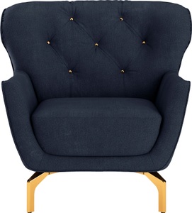 sit&more Sessel »Orient 3 V«, inkl. 1 Zierkissen mit Strass-Stein, goldfarbene Metallfüsse